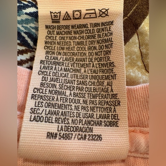 Pink Tank Top peach color “Mermaid Hair Don’t Care” Women’s L - Picture 4 of 7